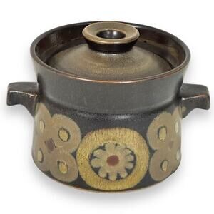 Denby Arabesque Vintage Lidded Pot Samarkand Mid Century Stoneware Retro Dish